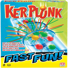 Mattel Games Kerplunk setup: quick assembly for fast family play.