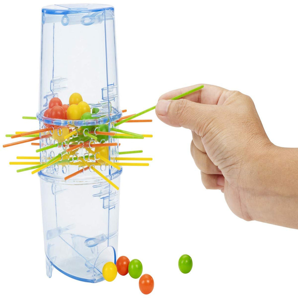 Mattel Games Kerplunk rod-pull-action offers suspenseful dexterity challenge for two players.