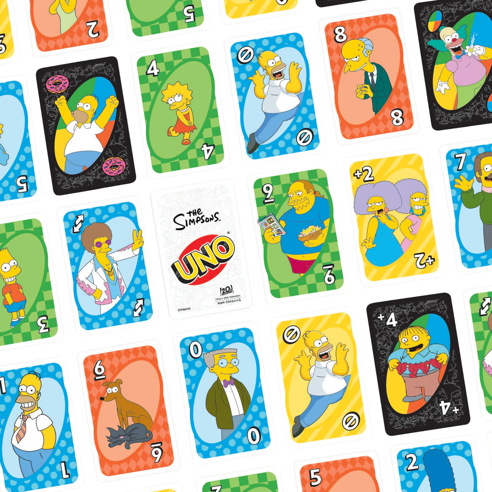 Mattel Games UNO The Simpsons last-card moment sparks excitement when shouting UNO.