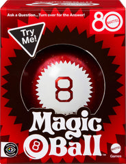 Mattel Games Magic 8 Ball 80th anniversary red sphere for nostalgic family fun