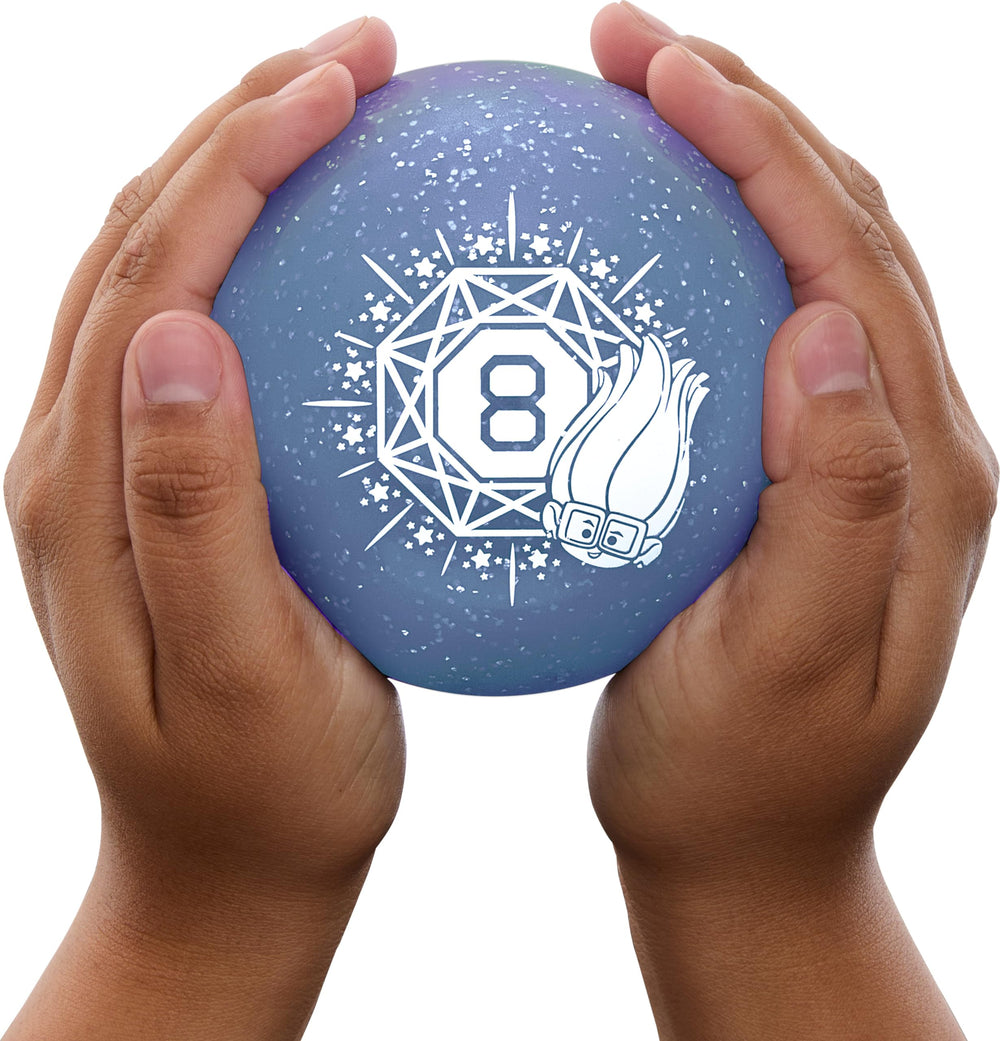 Mattel Magic 8 Ball's colorful glittery design adds drama to family nights