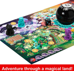 Mattel Games Magic 8 Ball Encounters Magic 8 Ball centerpiece adds unpredictability.