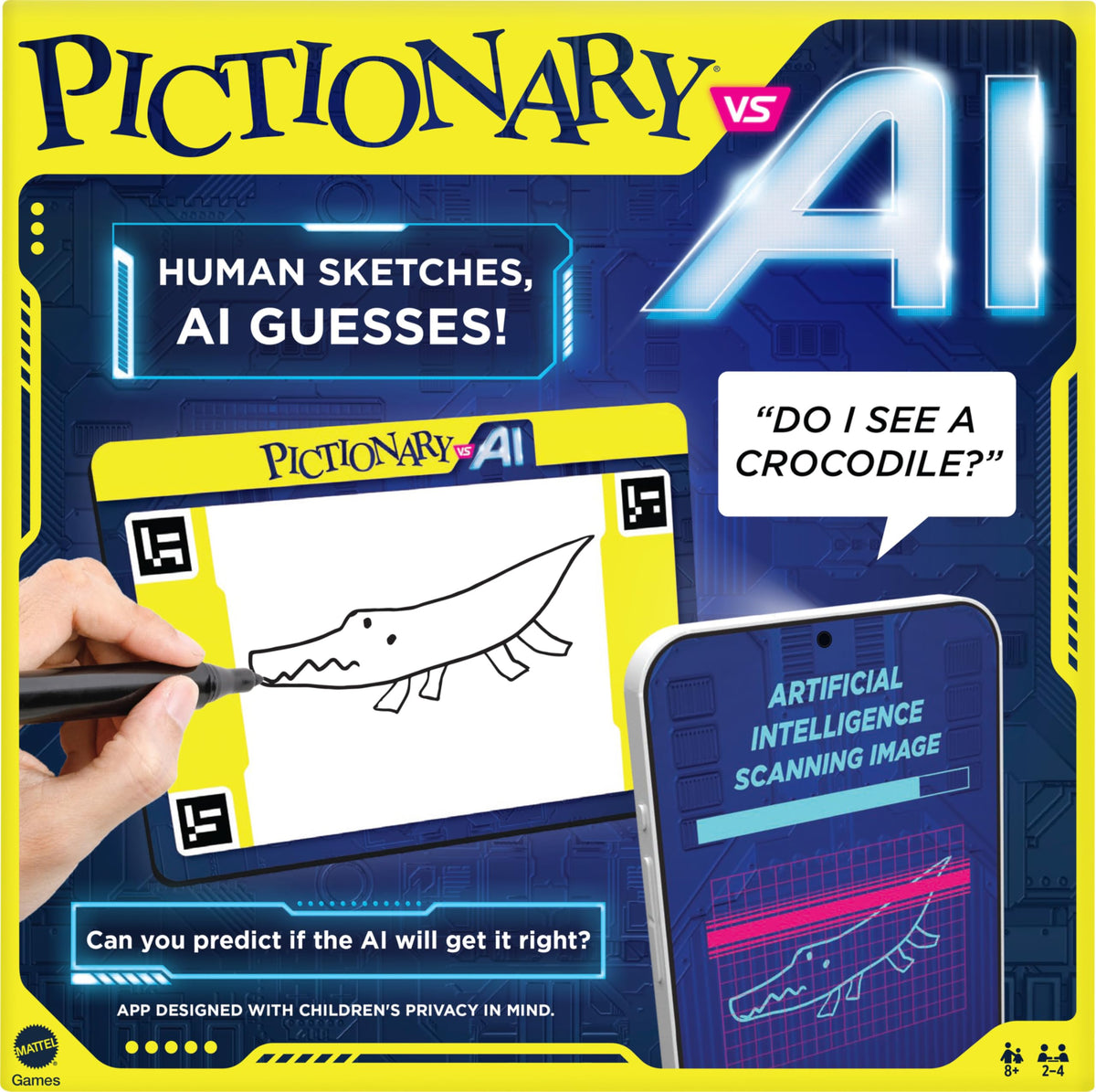 Mattel Games Pictionary Vs AI: AI guessing your sketches for a fun, tech-inspired battle