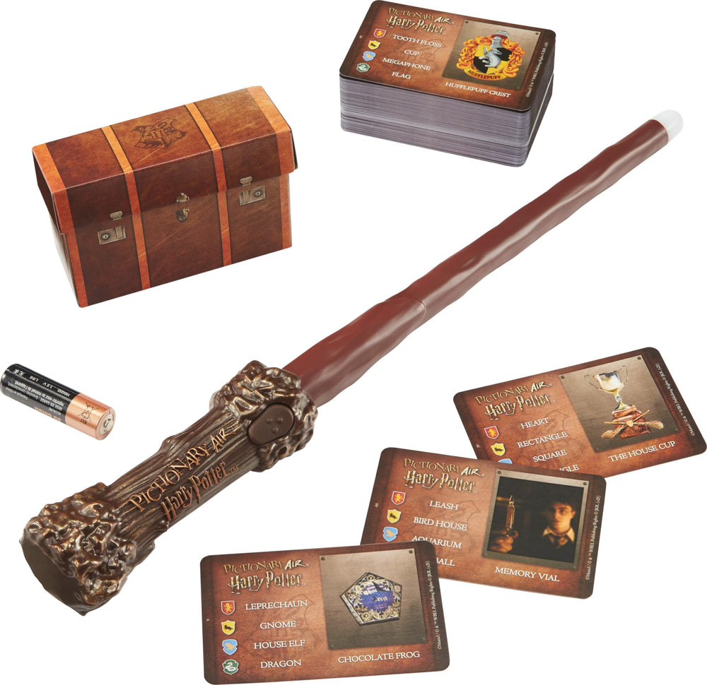 Mattel Games Pictionary Air Hogwarts-themed family night brings magical fun.