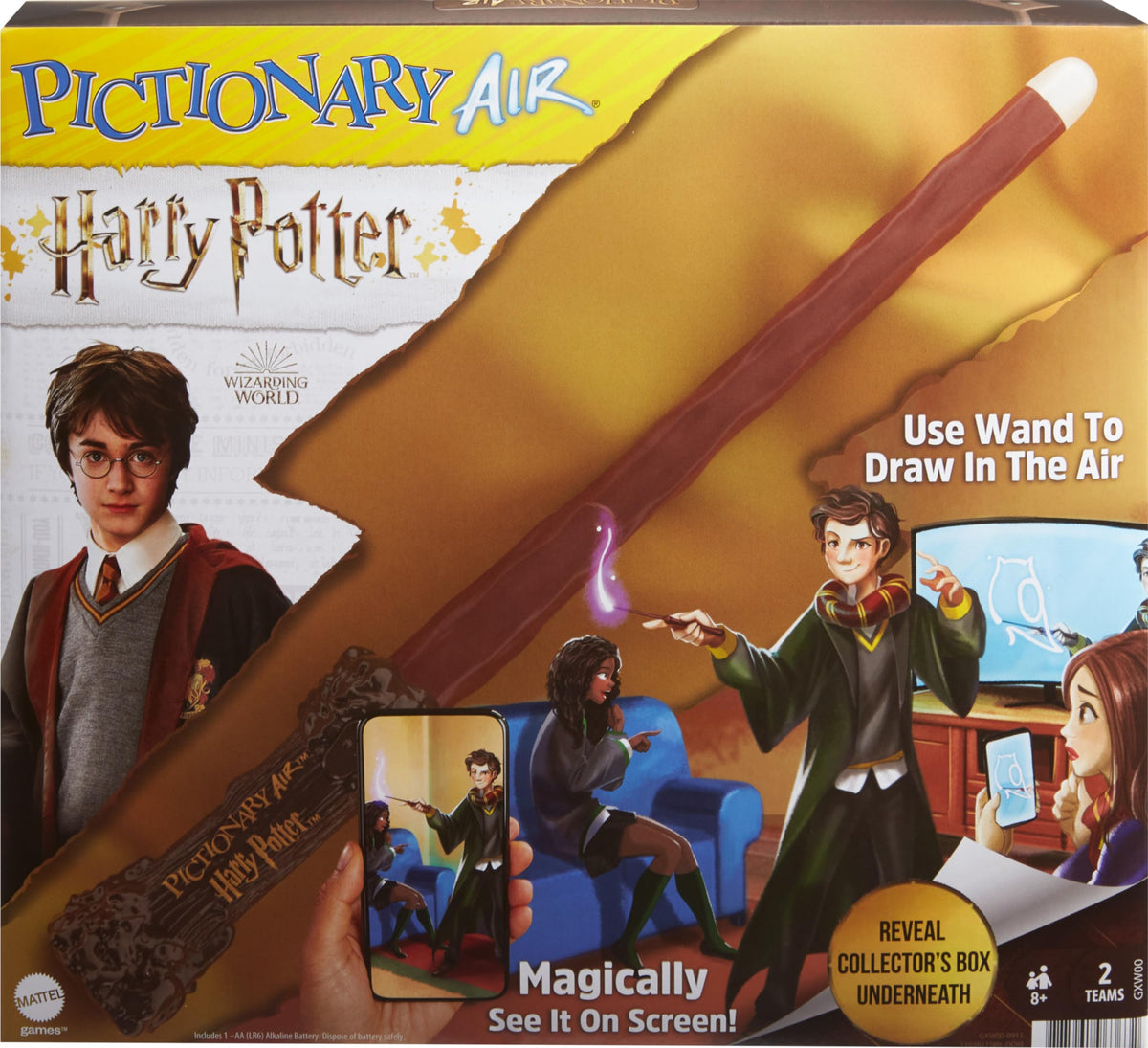 Mattel Games Pictionary Air wand pen for magical air drawing and family fun.