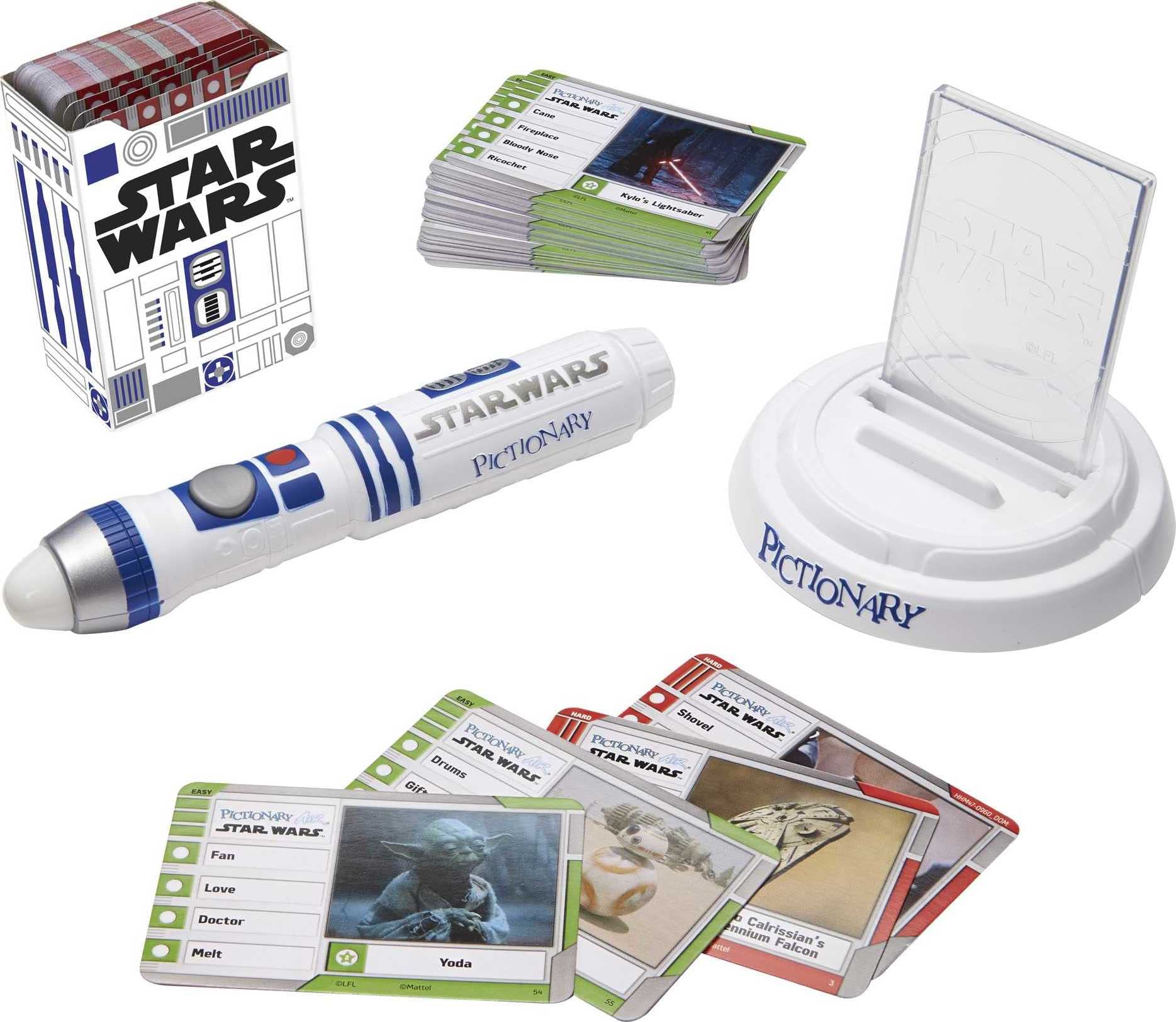 Droid companions boost team energy in Pictionary Air Star Wars