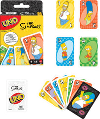 Mattel Games UNO The Simpsons travel pack supports easy play on trips.