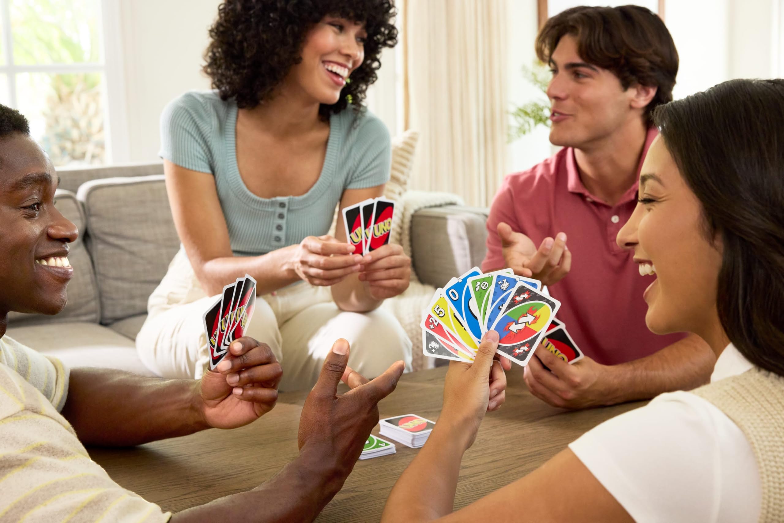 Mattel Games UNO add-on packs expand deck variety for dynamic turns.