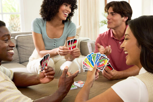 Mattel Games UNO add-on packs expand deck variety for dynamic turns.