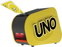Mattel UNO Attack one-card-UNO moment encourages prompt UNO.