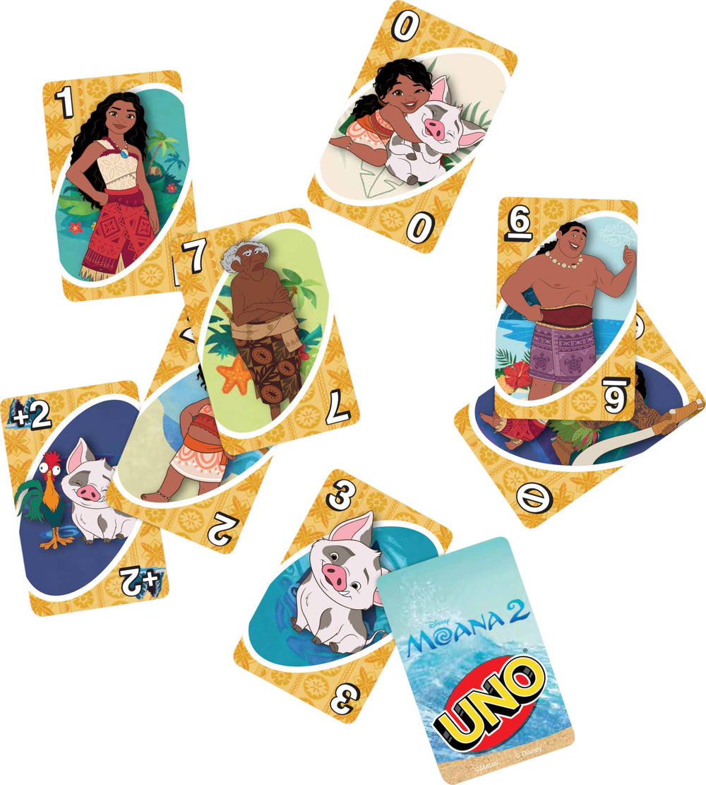 Mattel Games UNO Disney Moana 2 Wayfinder rule illustration invites adventurous play