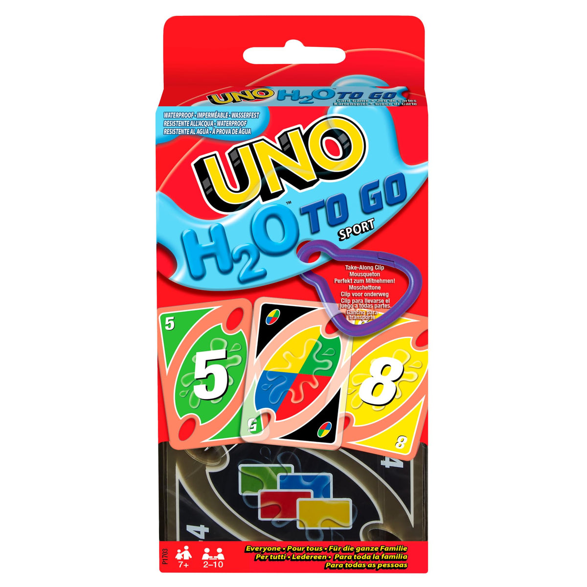 Mattel Games UNO H2O To Go cards are water-resistant for outdoor play