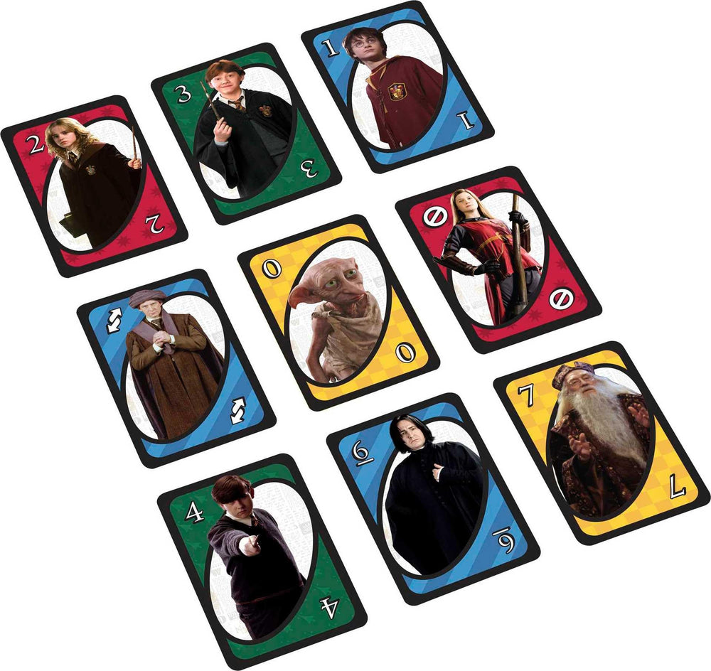 Mattel Games UNO Harry Potter Reverse and Skip cards spark quick turnarounds.
