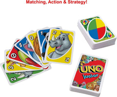 Action and penalty cards add gentle challenge as kids grow with the game.