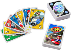 Mattel Games UNO Mario Kart cards featuring iconic designs for fans and collectors
