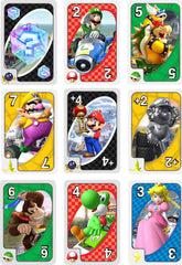 Mattel Games UNO Mario Kart item icons highlight gameplay twists and strategy