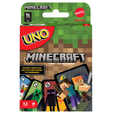 Mattel Games UNO Minecraft table-top setup for quick rounds.