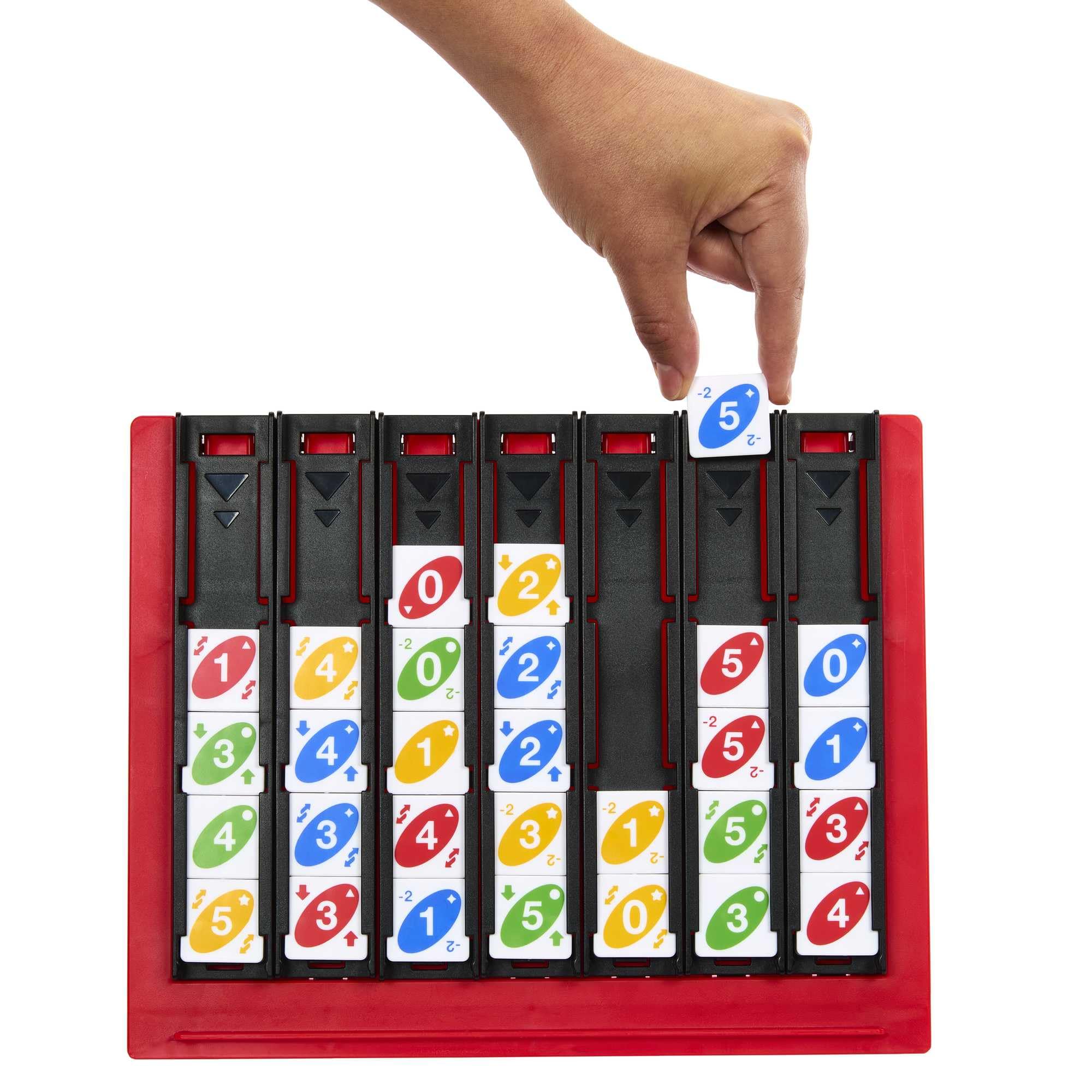 Mattel Games UNO Quatro fits compactly for travel and casual gatherings.