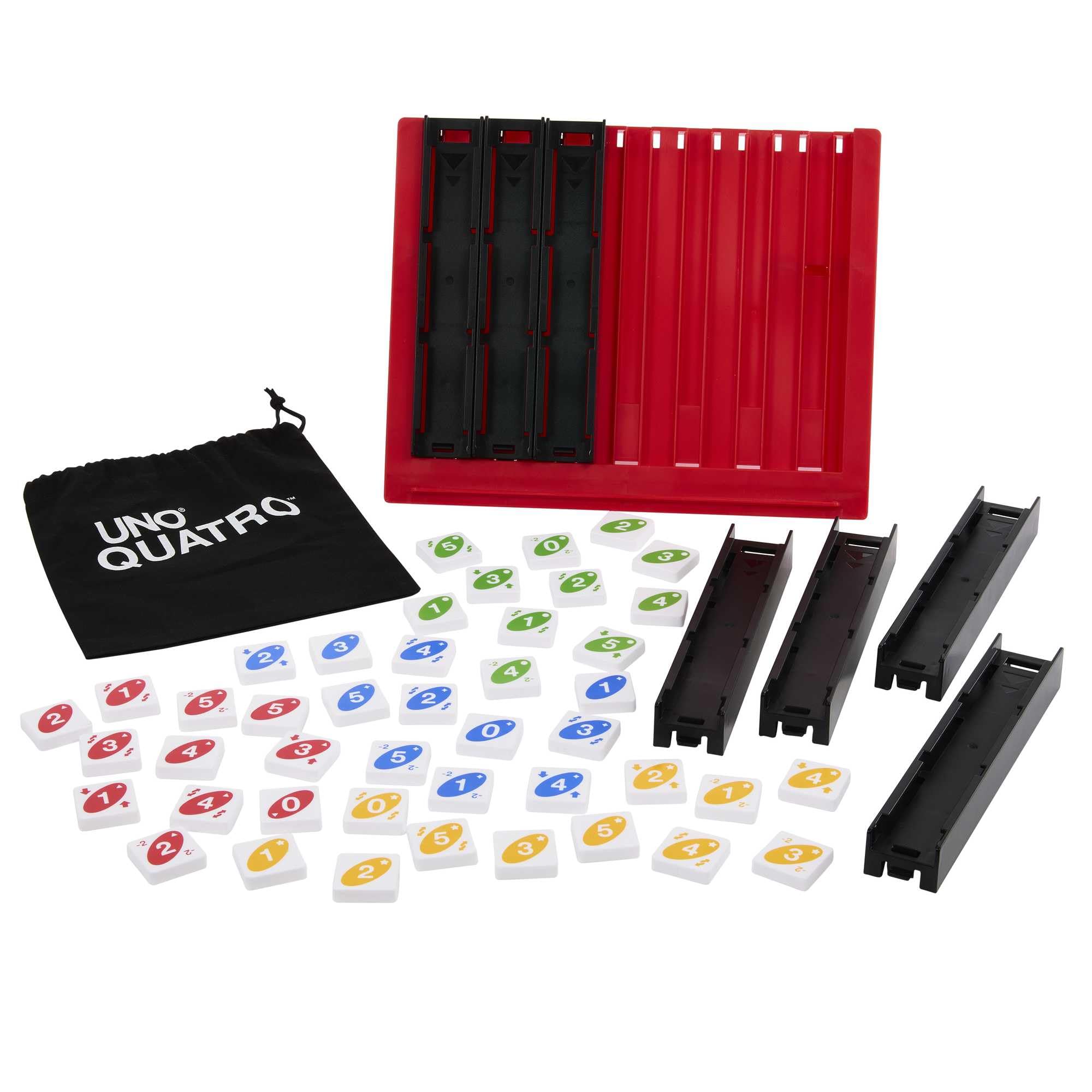 Mattel Games UNO Quatro supports four-in-a-row wins in any direction.
