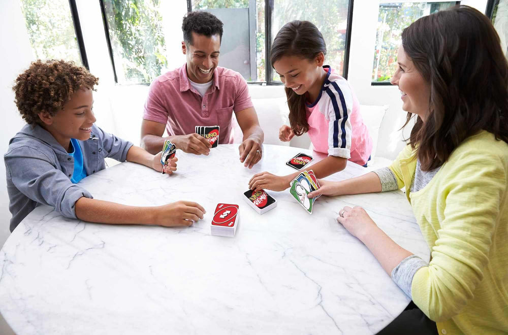 Mattel Games UNO Remix write-on cards enabling personalized rounds