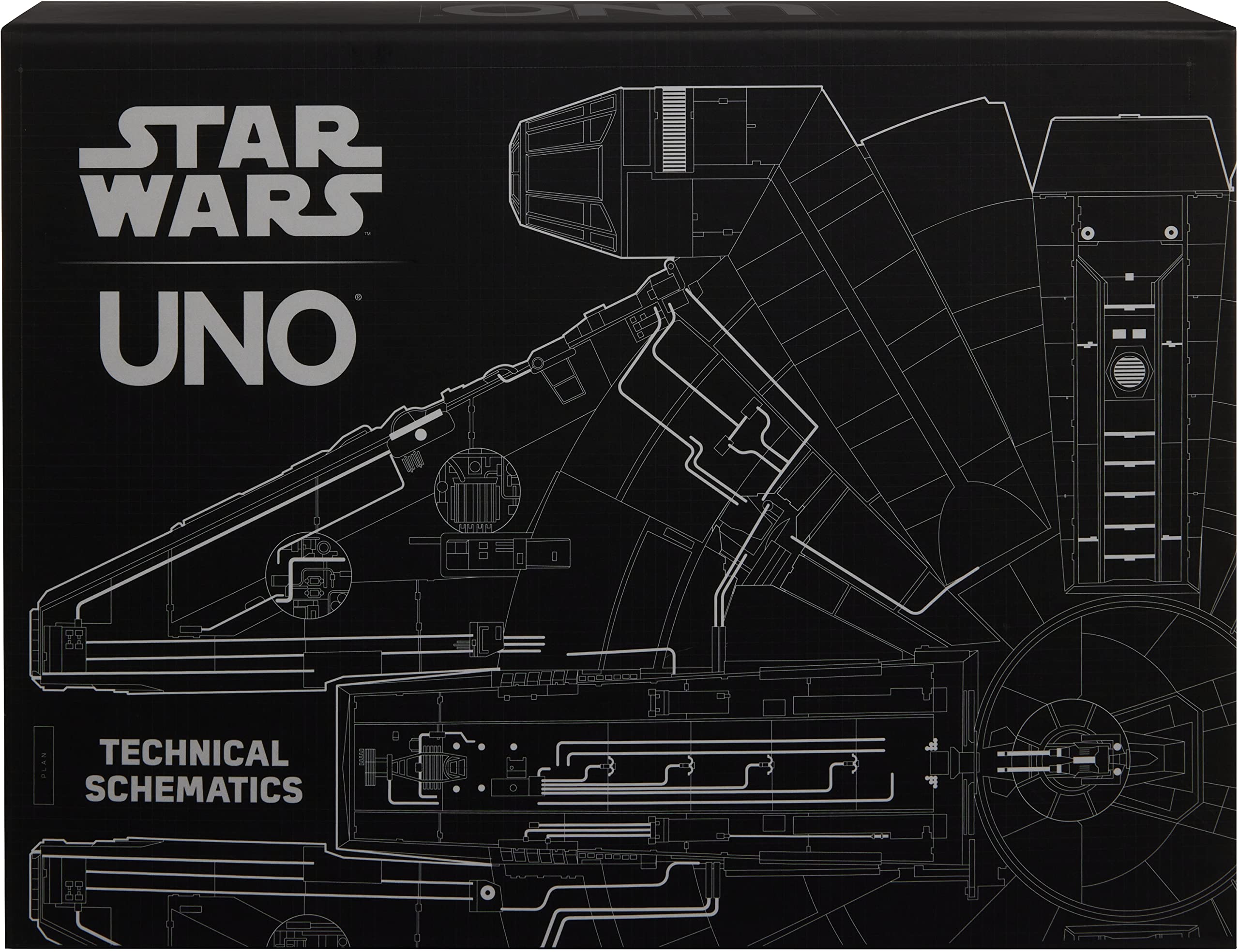 Mattel Games UNO Star Wars packaging and theme tie-in reinforce gift appeal for fans and collectors.