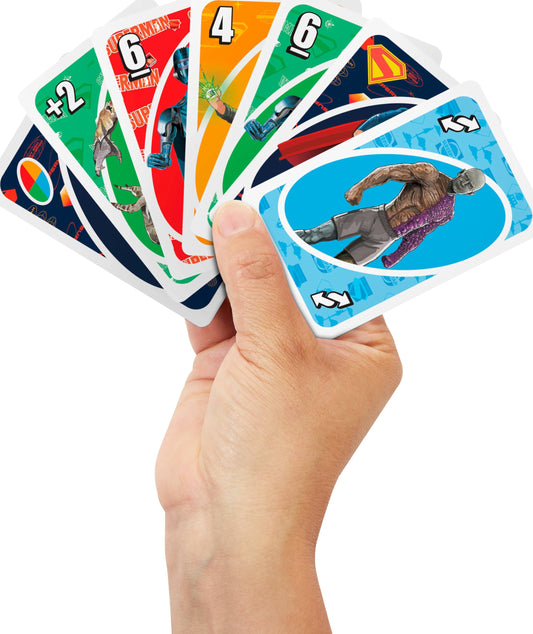 Mattel Games UNO Superman Kryptonite rule illustration adds strategic twist to rounds
