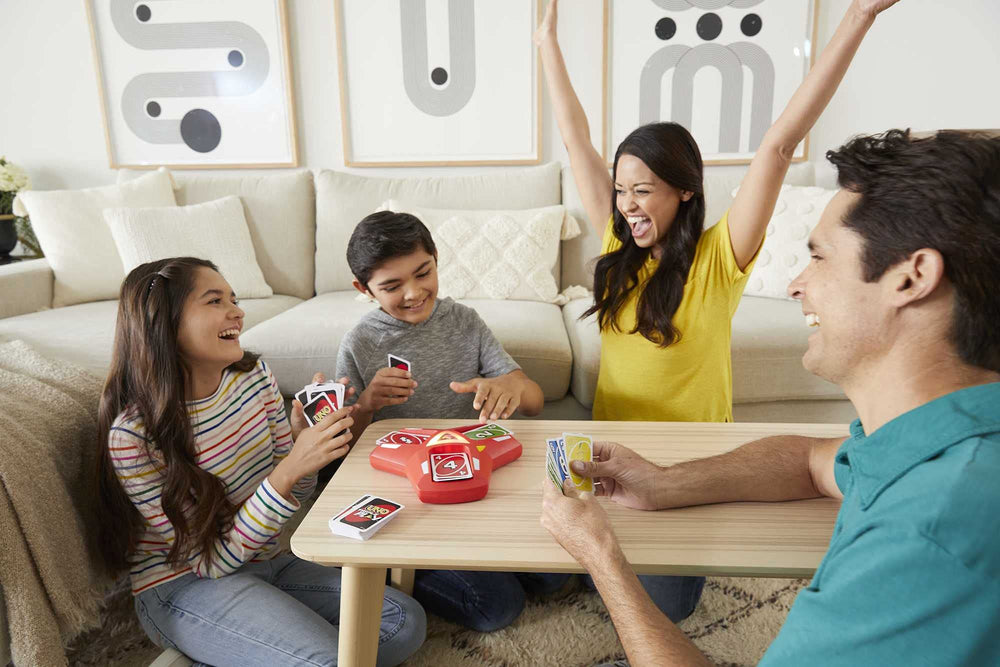 Durable, reduced-packaging presentation for UNO Triple Play gift-giving
