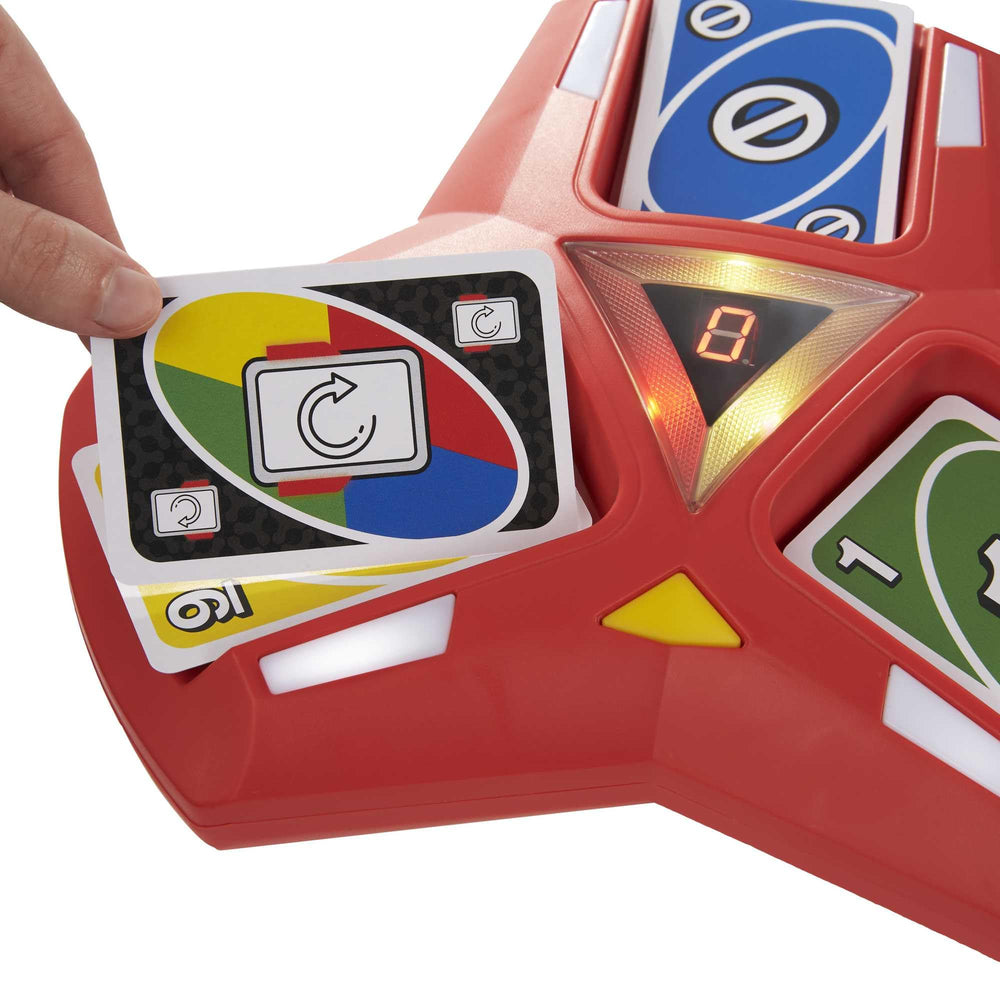 Mattel UNO Triple Play three-pile discard option guides strategic choices
