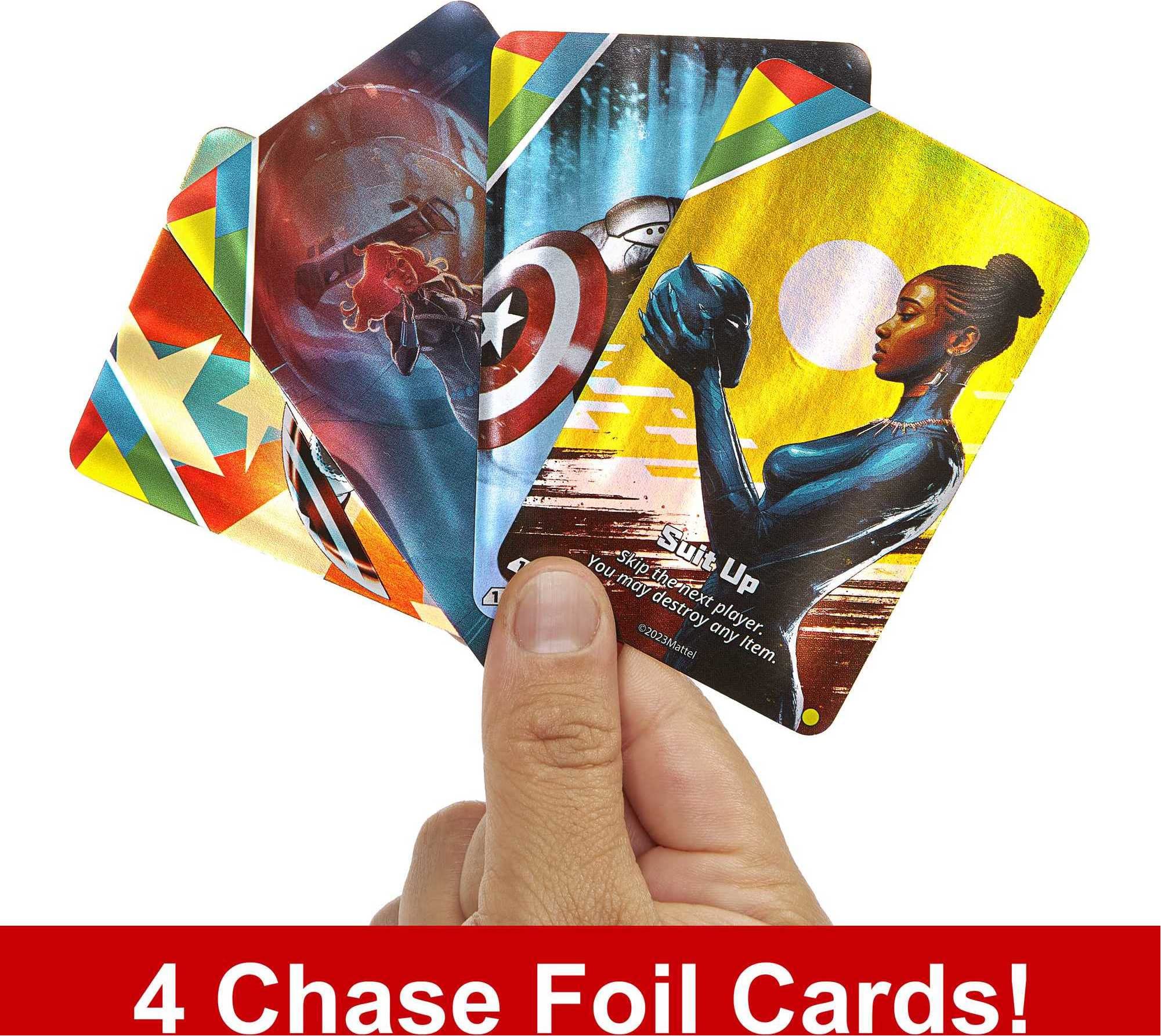 Mattel Games UNO Ultimate Marvel Black Panther deck for agile play.