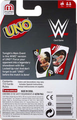 Mattel Games UNO WWE edition wild and action cards for strategic play