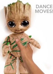 Mattel Groot chest button activates iconic phrase for storytelling and fan moments