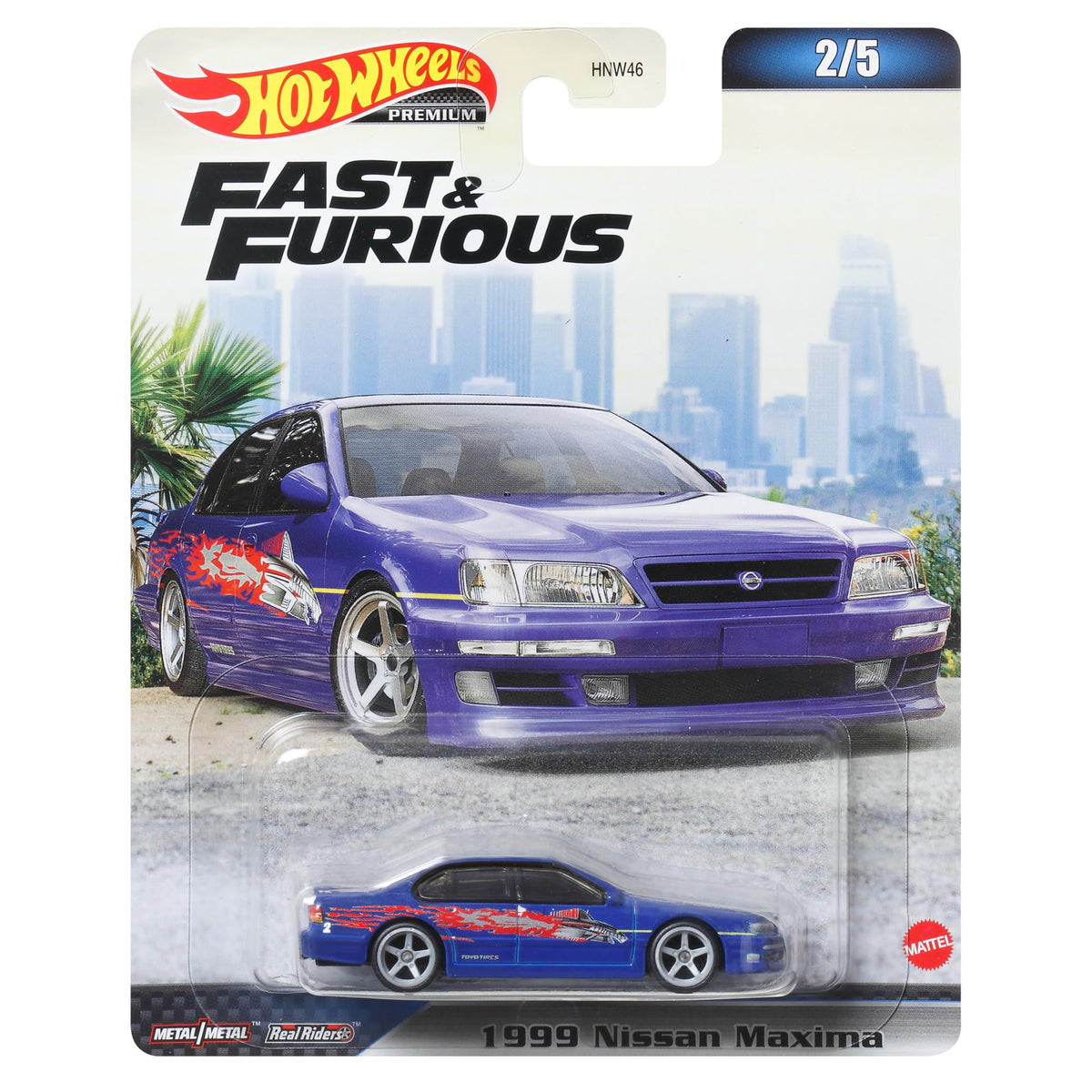 Mattel Hot Wheels 1999 Nissan Maxima packaging for display and gifting