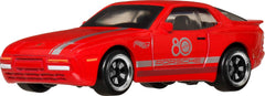 Mattel Hot Wheels 80th anniversary deco pack, side view, collectible look.