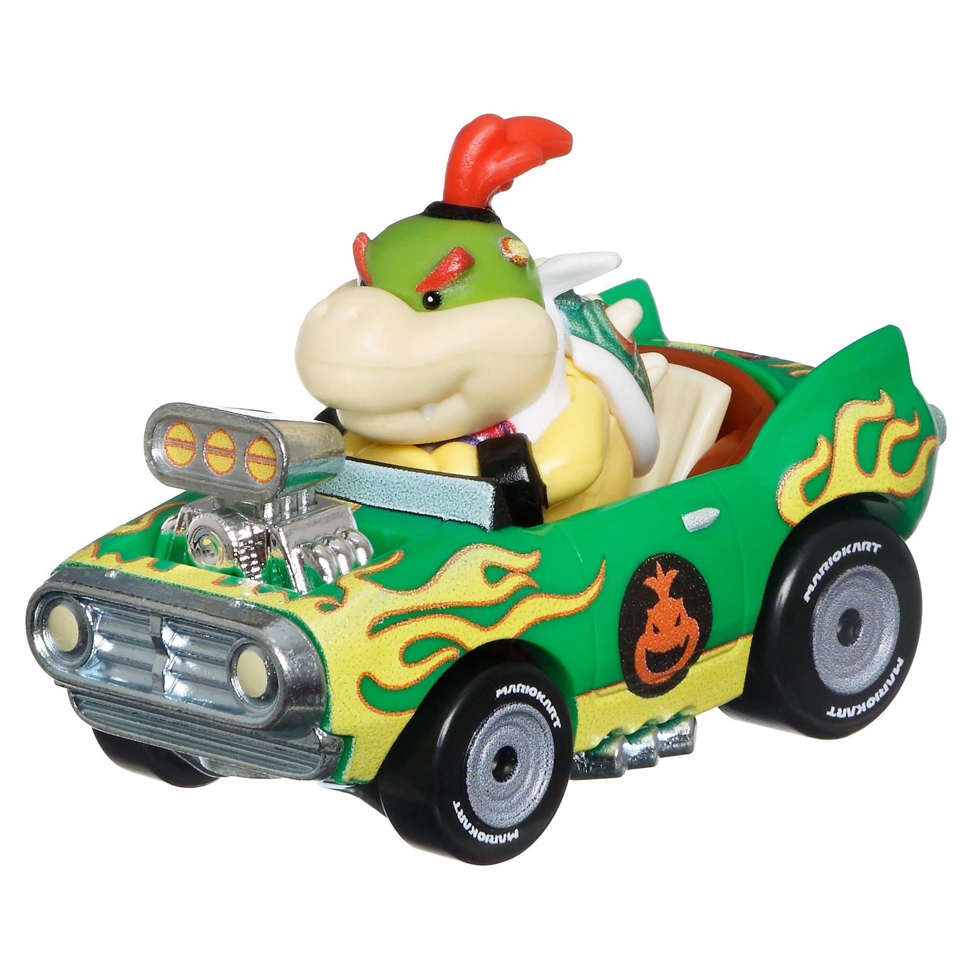 Mattel Mario Kart Bowser Jr. die-cast replica ideal for kids' track adventures.