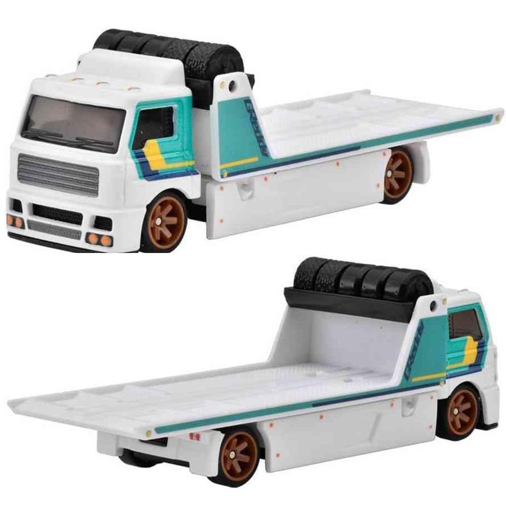 Mattel Hot Wheels Premium BRE Datsun 1:64 top view showcases die-cast finish.