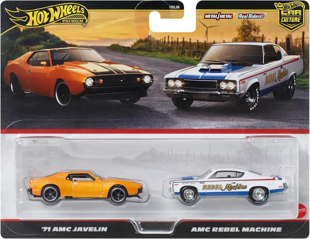 Mattel Hot Wheels Premium pack top view showing compact display option.