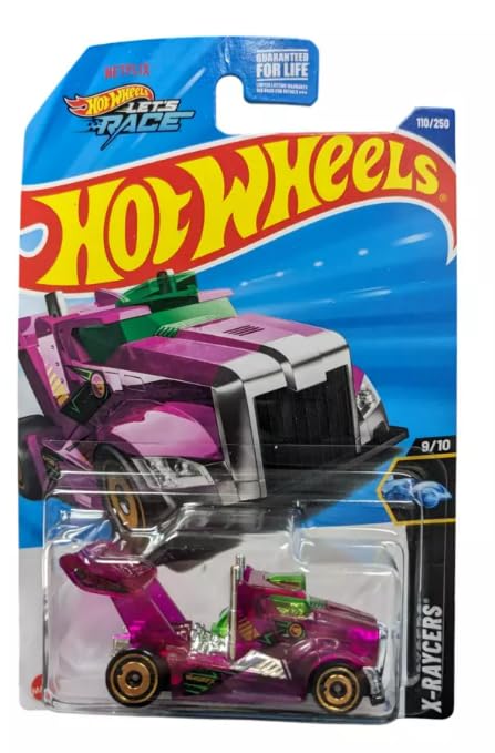 Mattel Hot Wheels Rig Storm purple with X-Raycers styling, ideal for display and collection.