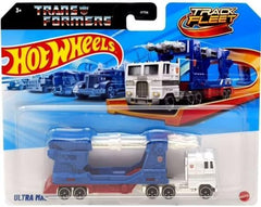 Mattel Hot Wheels Ultra Magnus Robot Hauler blue, detailed die-cast toy for imaginative play and display.