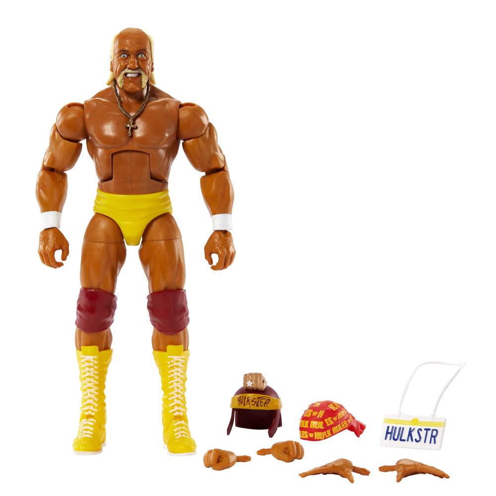 Mattel Hulk Hogan Elite figure front view for dynamic display and posing.