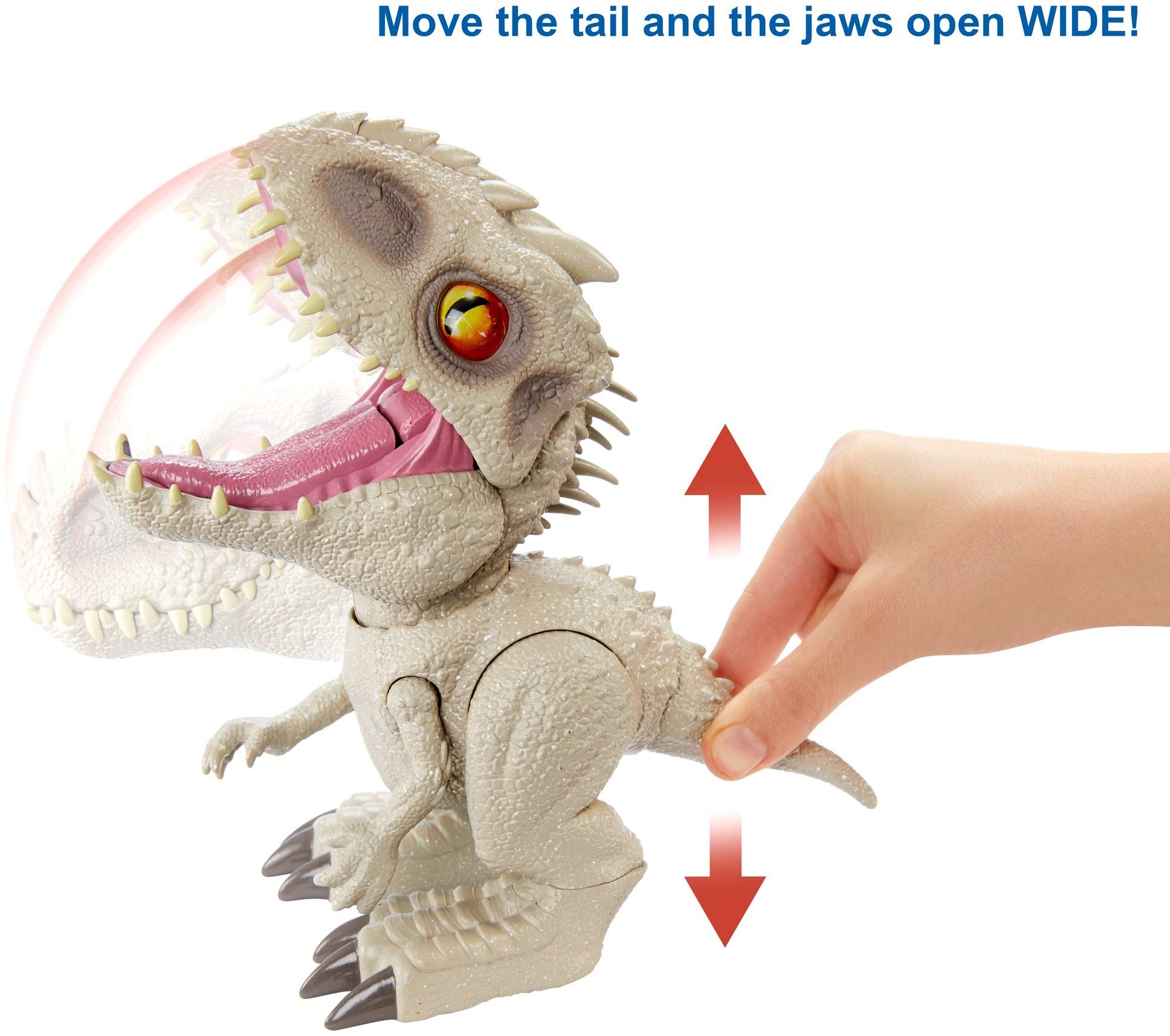 Mattel Indominus Rex toy ribs included for interactive chomping.