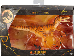 Mattel Amber Collection dinosaur figure packaging inspires collectors and gifting ideas.