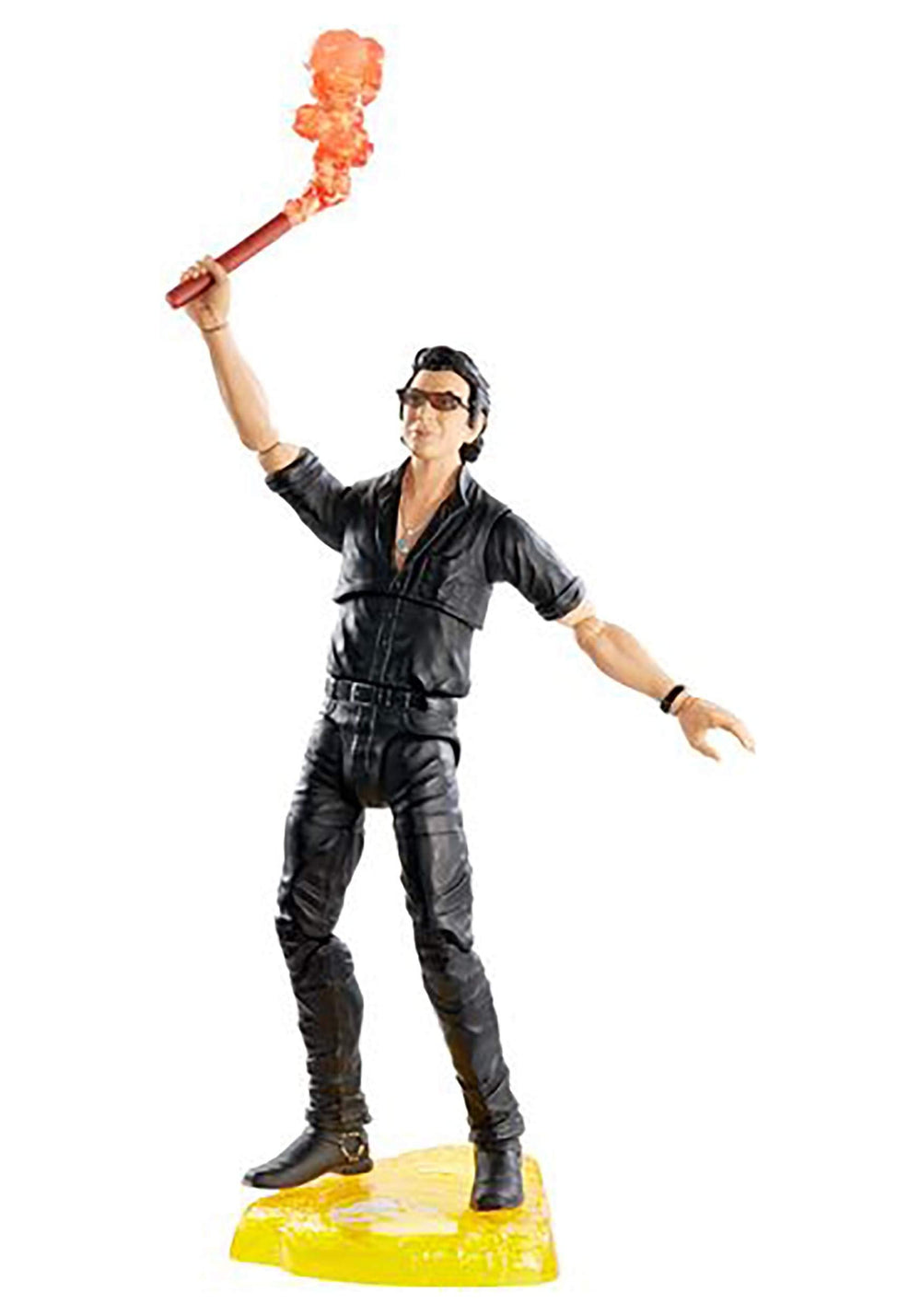 Mattel Jurassic World Amber Collection Dr. Ian Malcolm figure close-up with authentic detailing