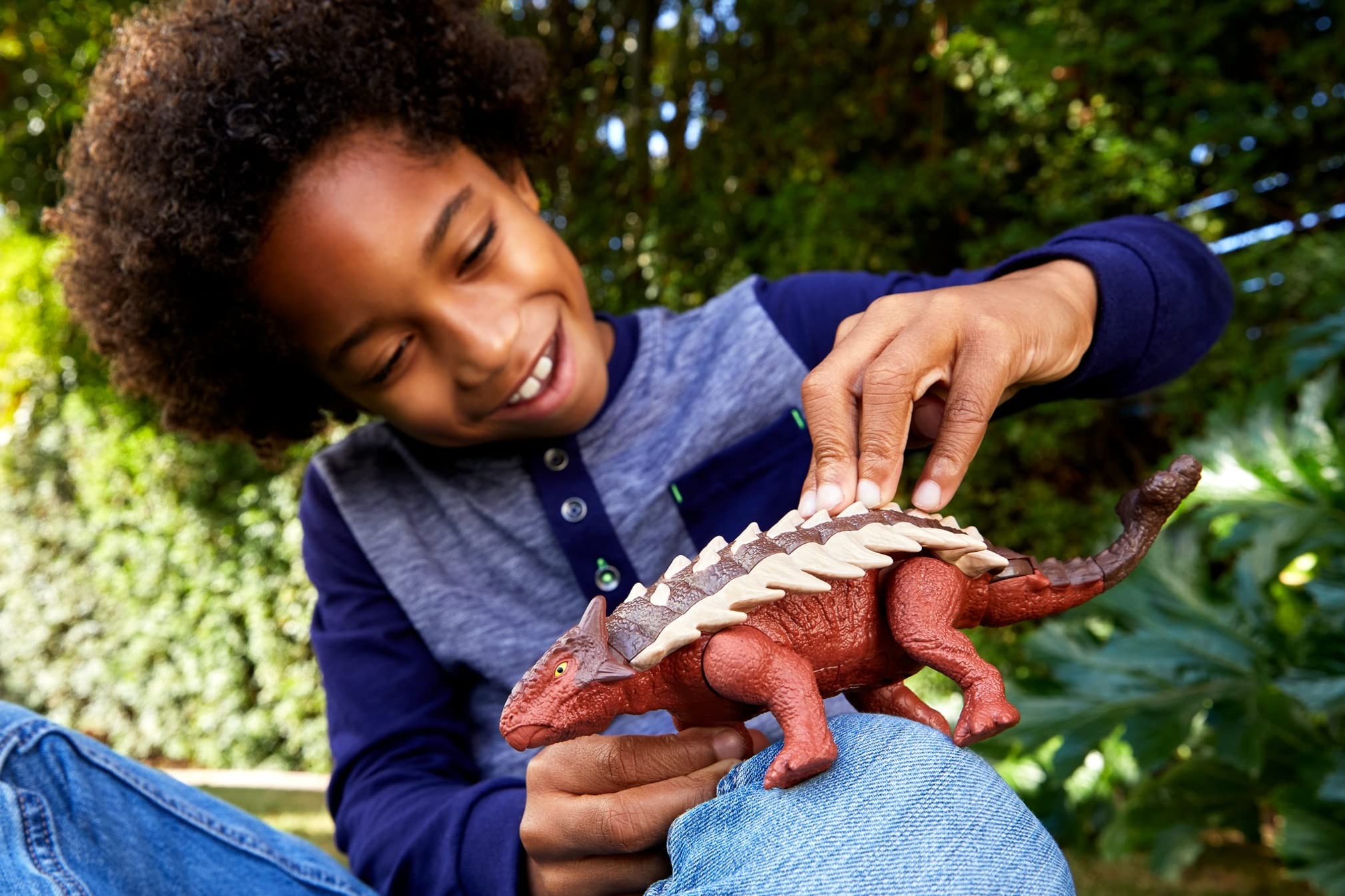 Mattel Jurassic World Ankylosaurus with roaring sound feature for pretend battles