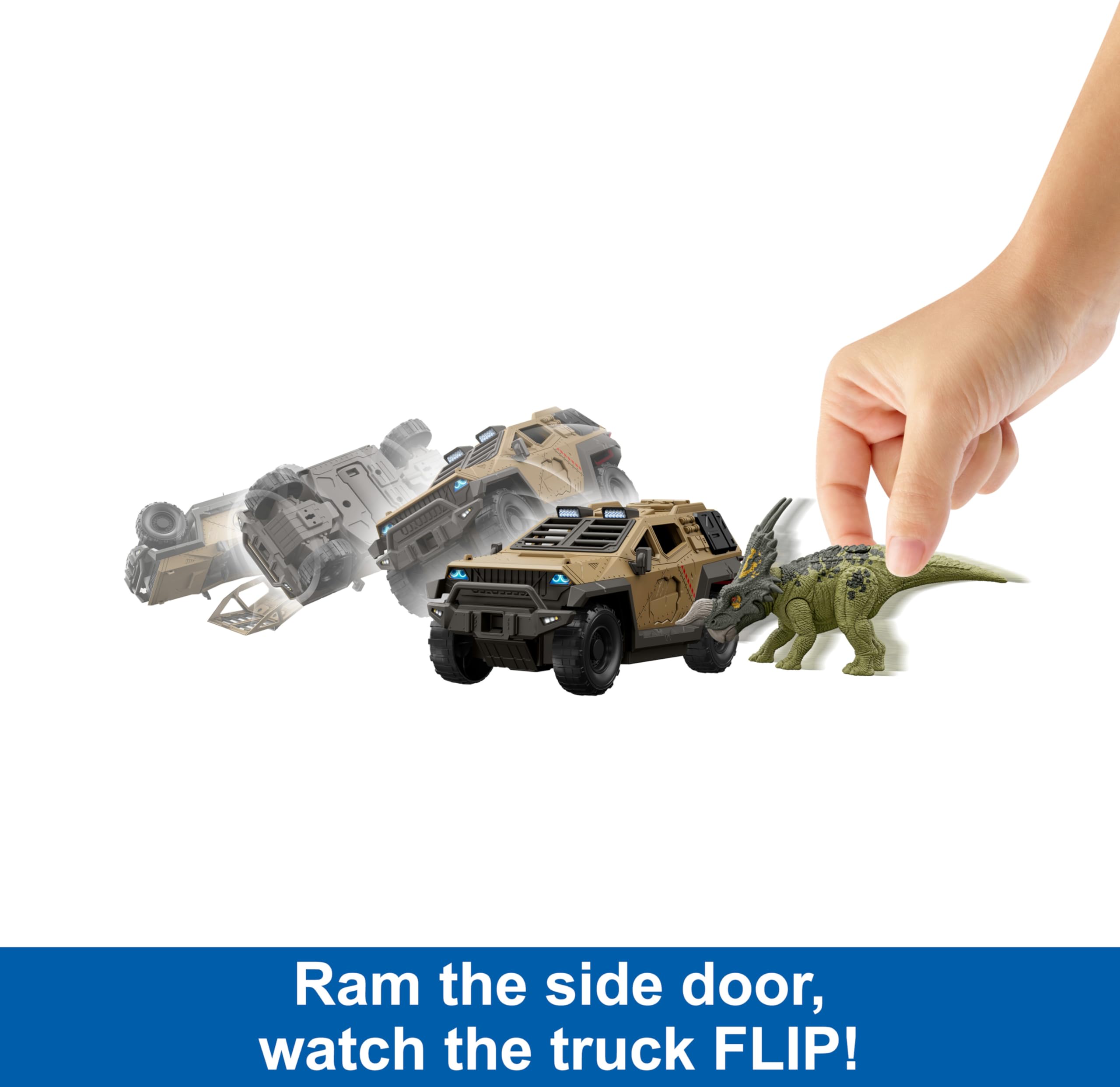 Mattel Jurassic World open cab with two seats enables shared adventures
