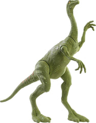 Mattel Jurassic World Gallimimus stands about 4.7 inches tall for compact tabletop play.
