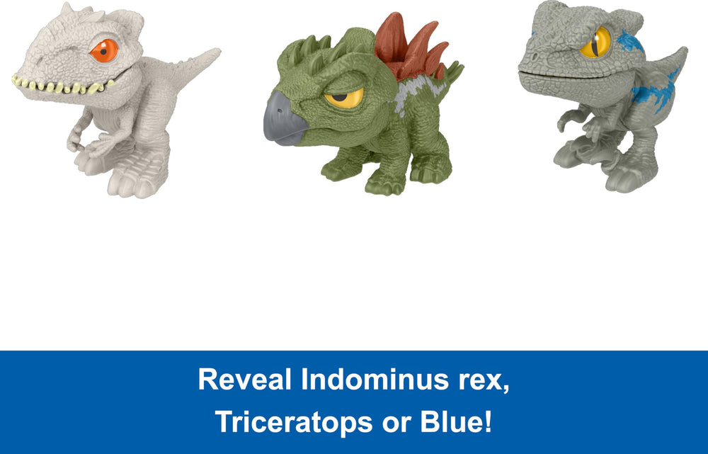 Mattel Jurassic World Crushivores collectible T rex and Triceratops figures