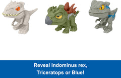 Mattel Jurassic World Crushivores collectible T rex and Triceratops figures