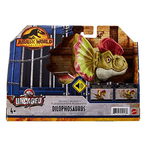 Mattel Jurassic World Dilophosaurus adventure figure sparks imaginative dinosaur storytelling.