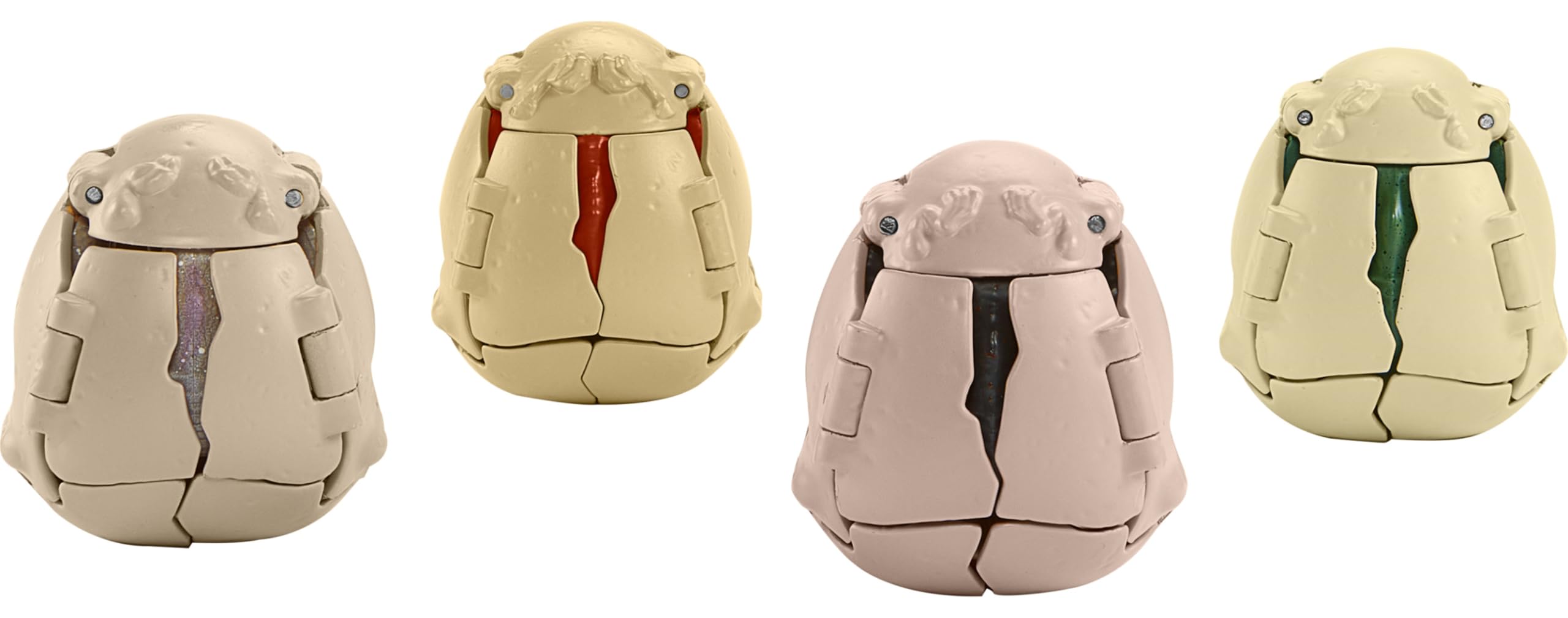Dilophosaurus egg transforming into a dinosaur in the Hidden Hatchers set