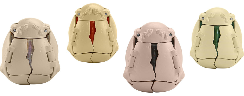 Dilophosaurus egg transforming into a dinosaur in the Hidden Hatchers set